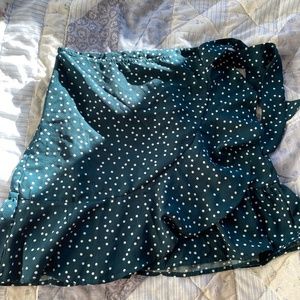 Blue polka dot skirt